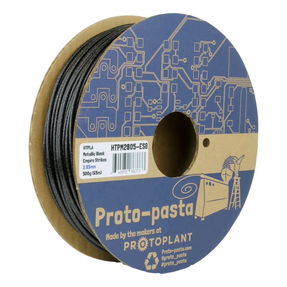 Proto Pasta Empire Strikes Black Metallic Black HTPLA - 1.75mm .5KG